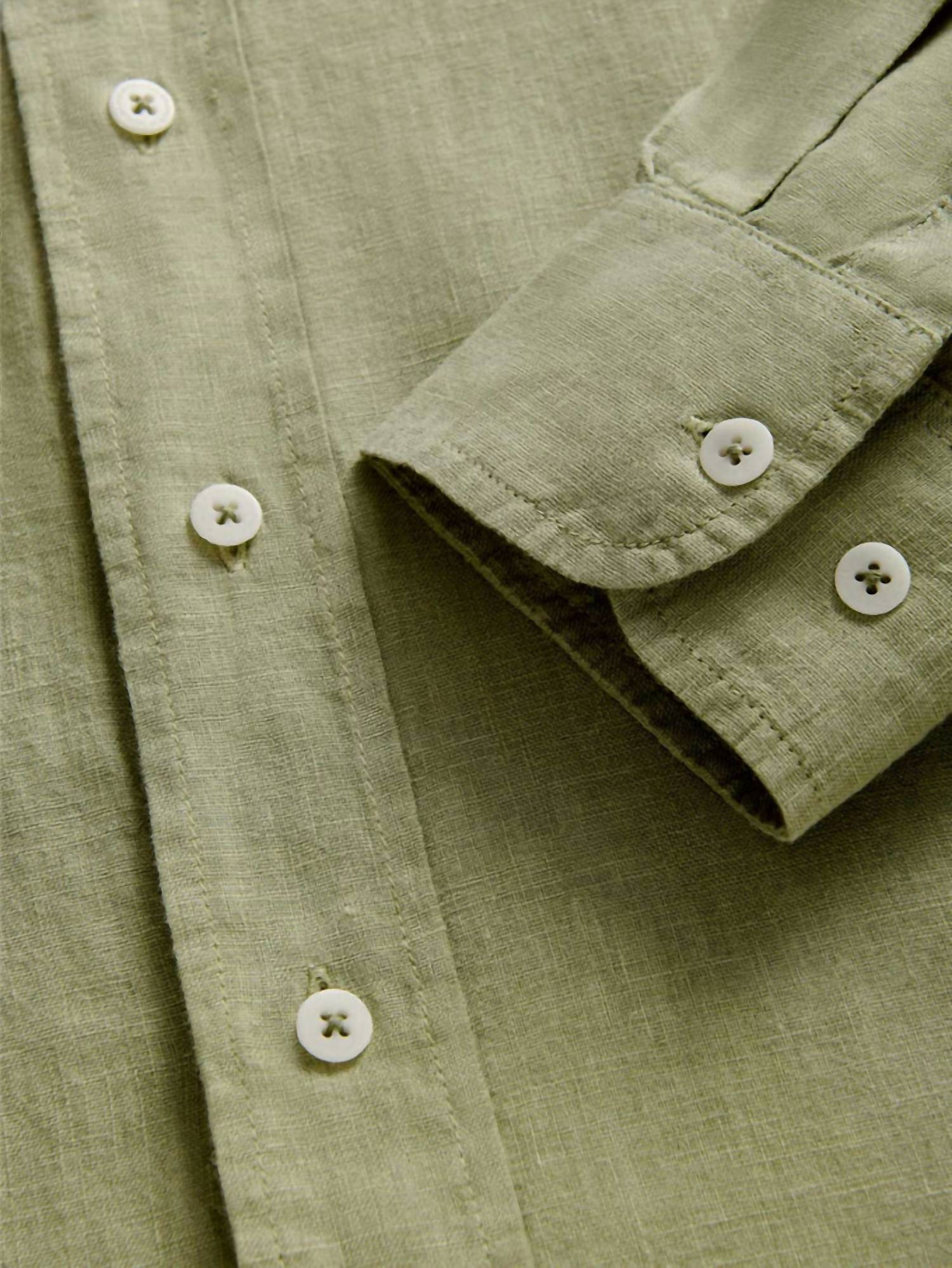 Lover Brand Fashion - Men's Abaco Solid Linen Shirt