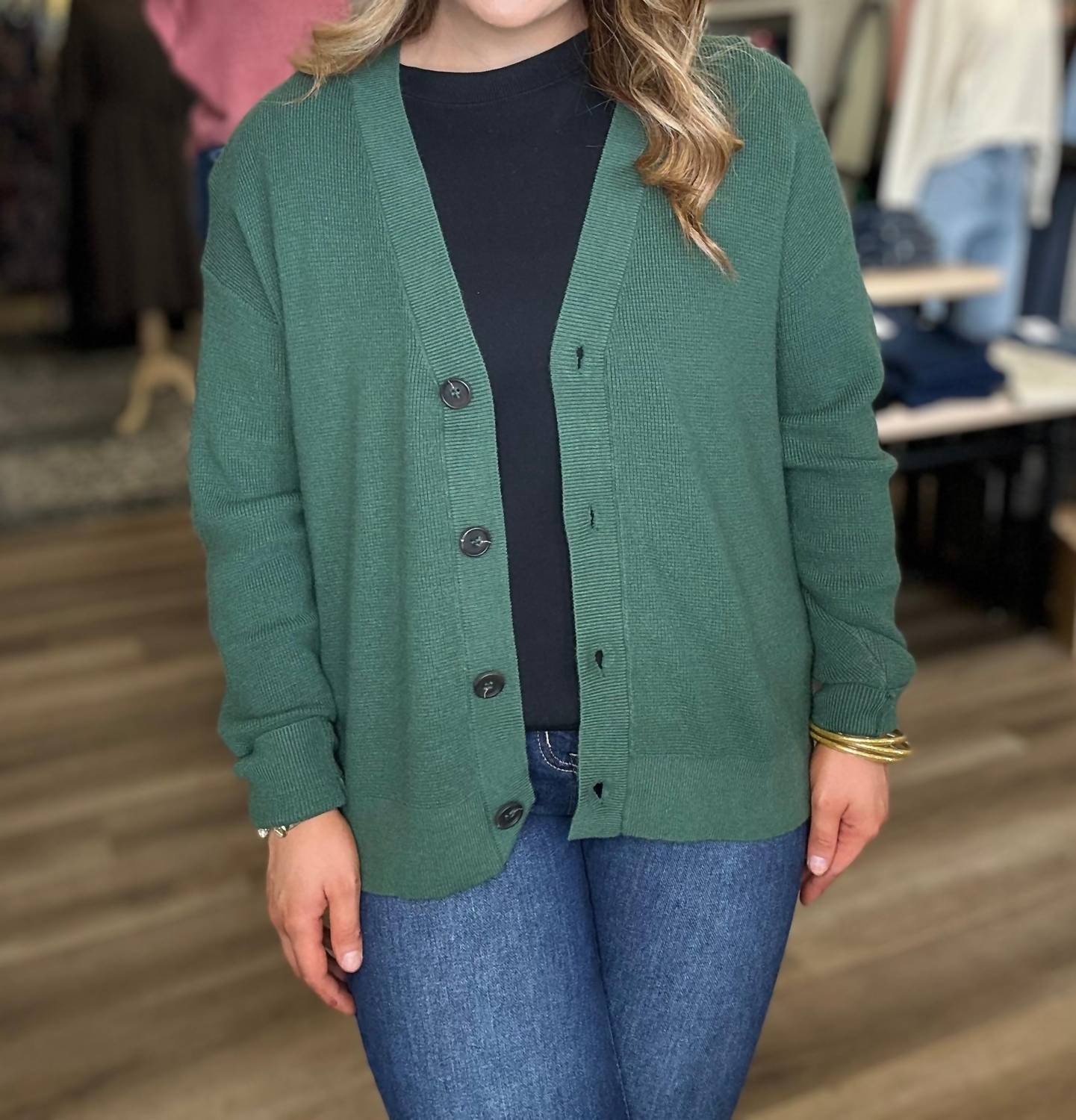 Zenana - V-neck Button Cardigan