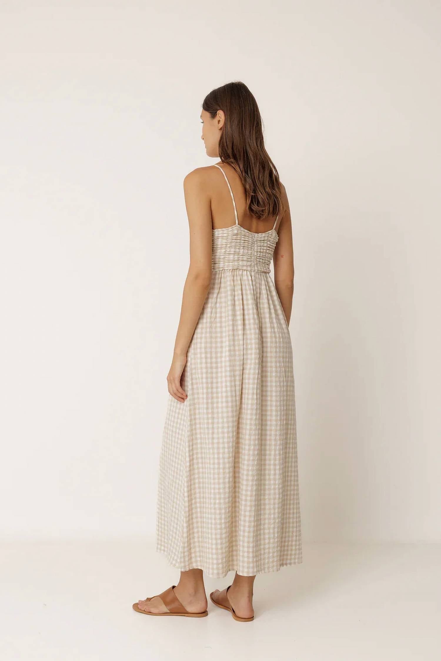 Indi & Cold - Gingham Strap Dress