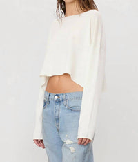 Eterne - Women's Cropped Boatneck Top