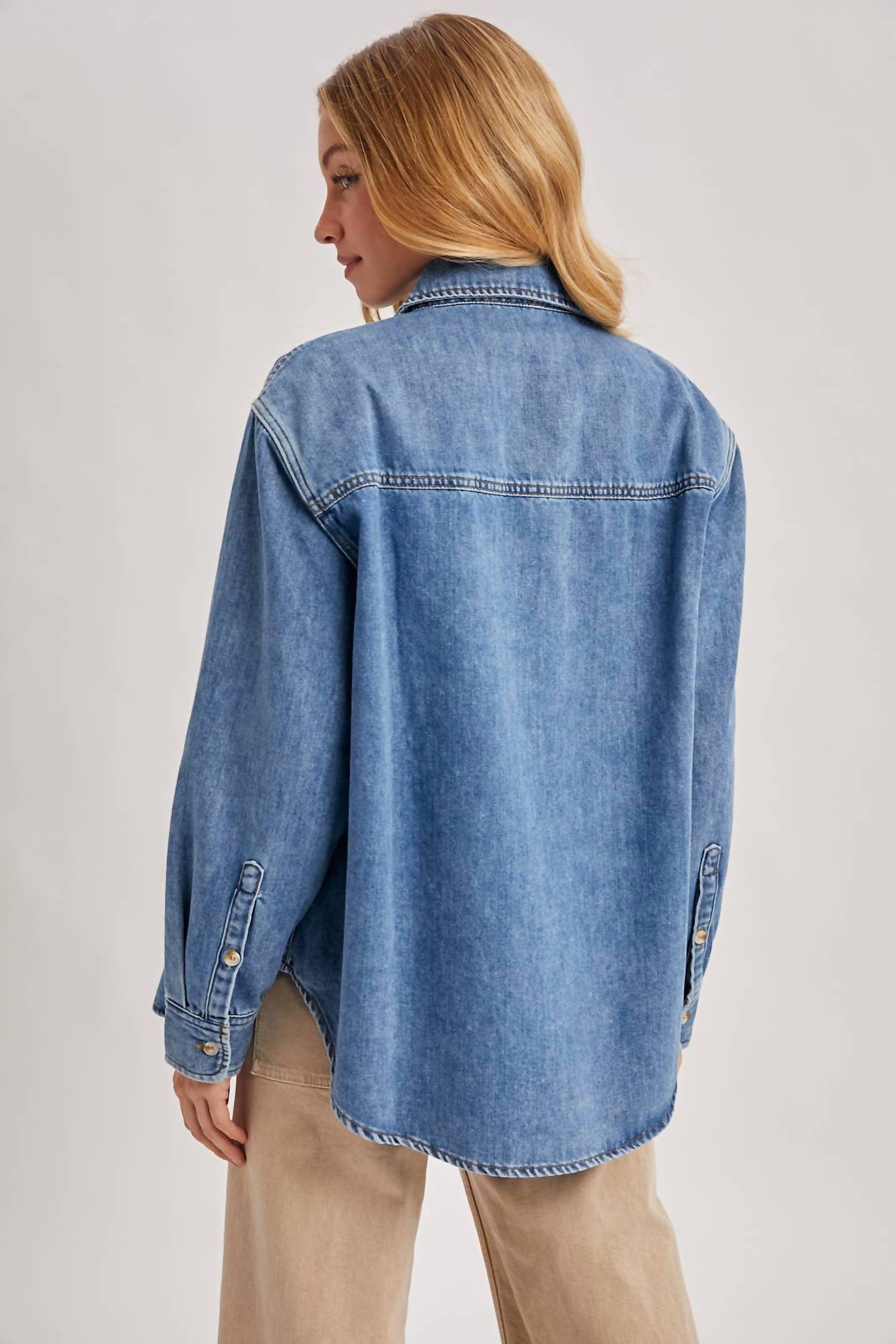 Bluivy - Denim Button Down Shirt
