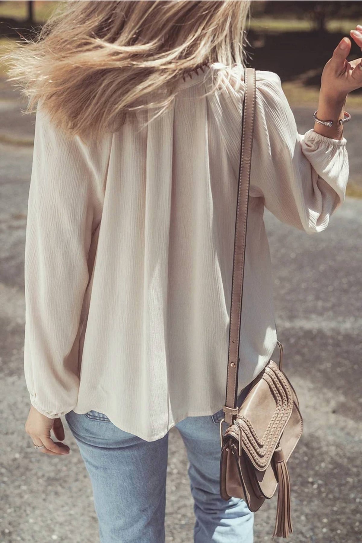 1 The Woman - Earthsong Floral Embroidery Blouse
