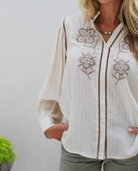 Exvoto - Harlow Embroidered Blouse