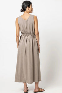 Lilla P - Women's Drawcord Waist Maxi Dress