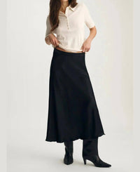 Mavi - Vivienne Satin Midi Skirt