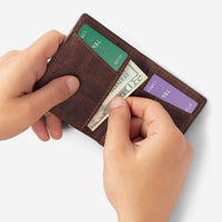 Corkor Men's Cork Minimalist Bi-fold Wallet in brown - men's bag - alternate view