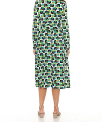Joseph Ribkoff - Women's Geometric Print Belted Midi Dress