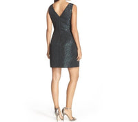 Aidan Mattox - Metallic Jacquard Short Sheath Dress