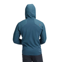 Black Diamond Men's First Light Stretch Hoody in creek blue - men's jacket - detail view