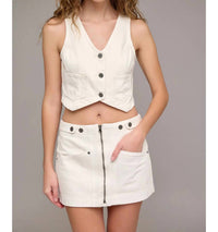 Hidden - Cropped Fitted Vest