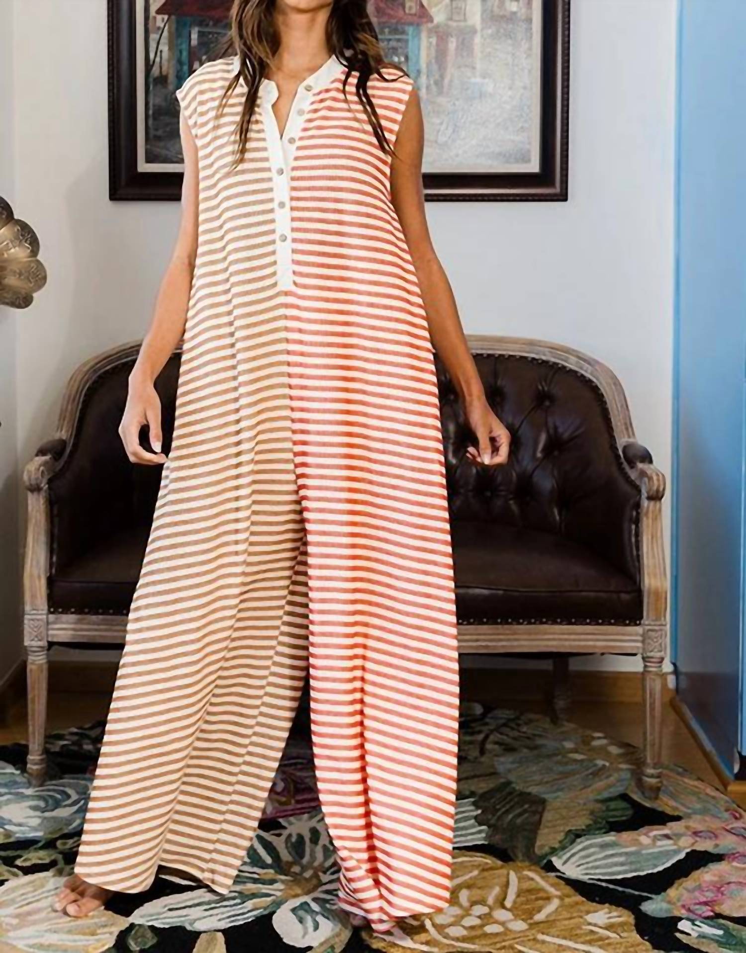 Bucketlist - Two-tone Striped Jumpsuit