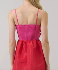 Sugarlips - Tizza Bow Color Block Mini Dress
