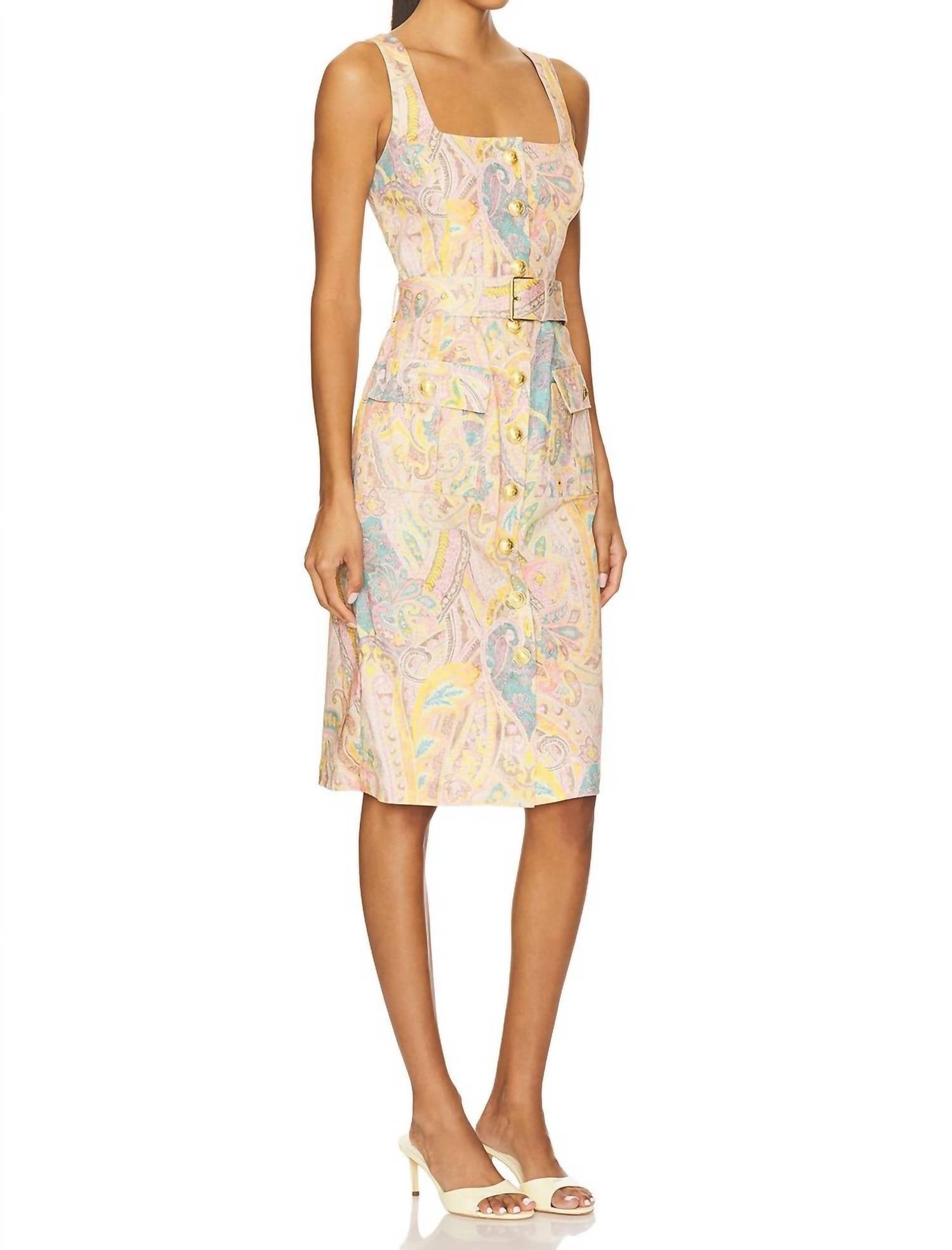 L'Agence - Idy Button Front Tank Dress