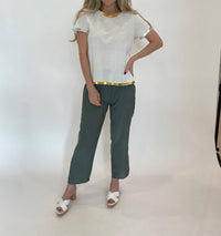 Peace Of Cloth - Sonya Short Sleeve Crew Top With Foil