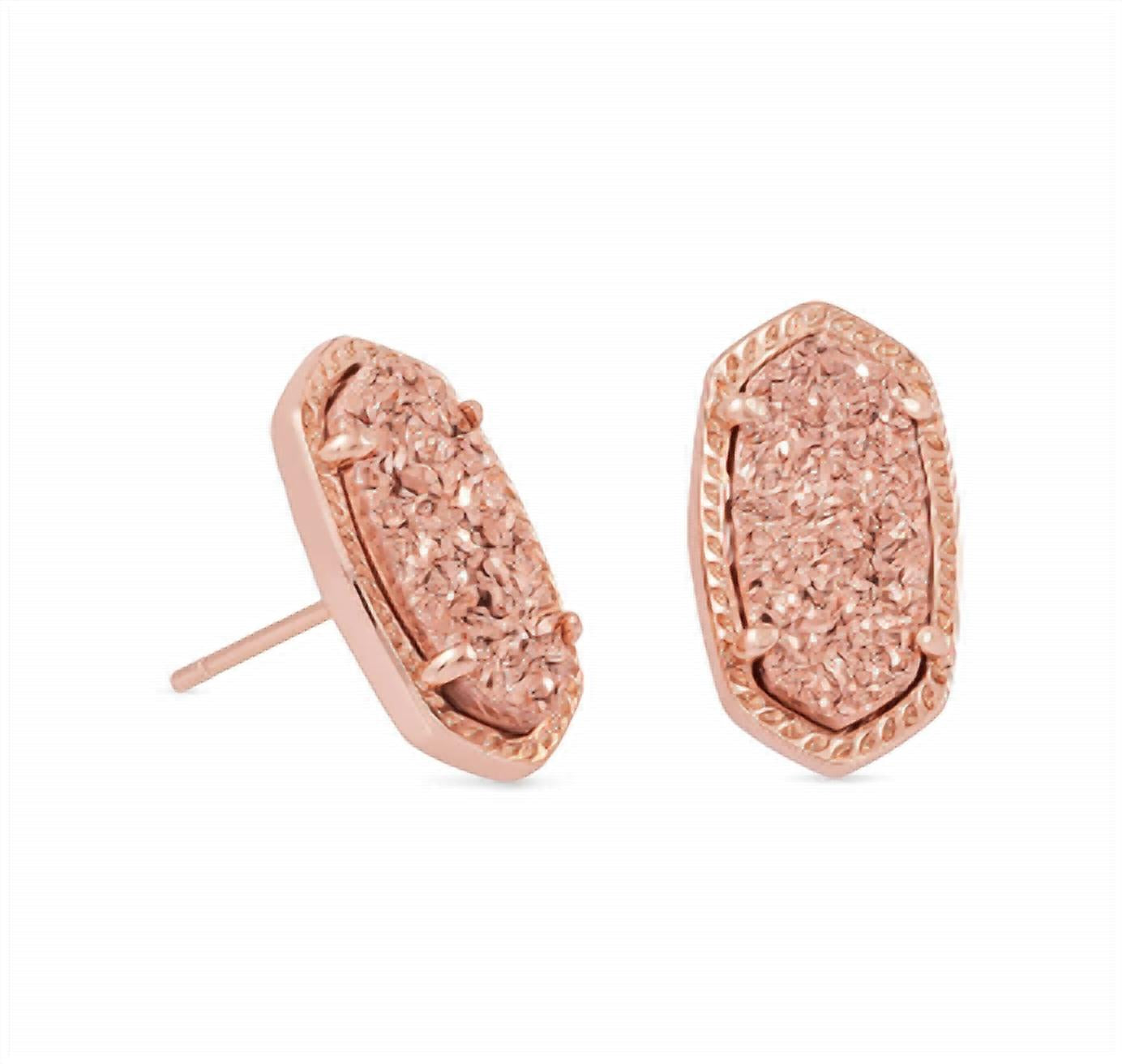 Kendra Scott Women's Ellie Earrings in rose gold drusy - women's jewelry