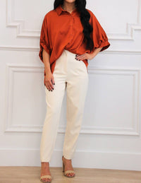 Day + Moon - Solara Satin Button Down Top
