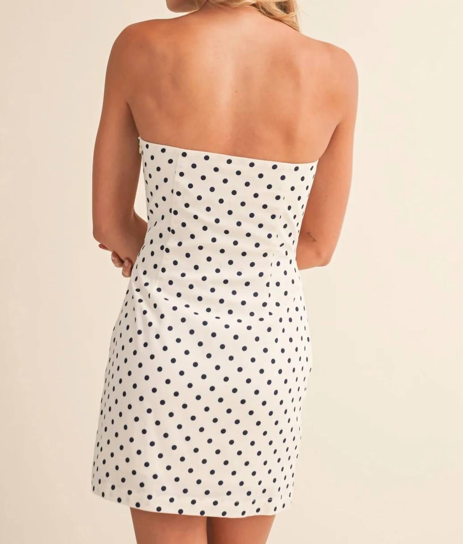 Klesis - Monroe Polka Dot Strapless Mini Dress