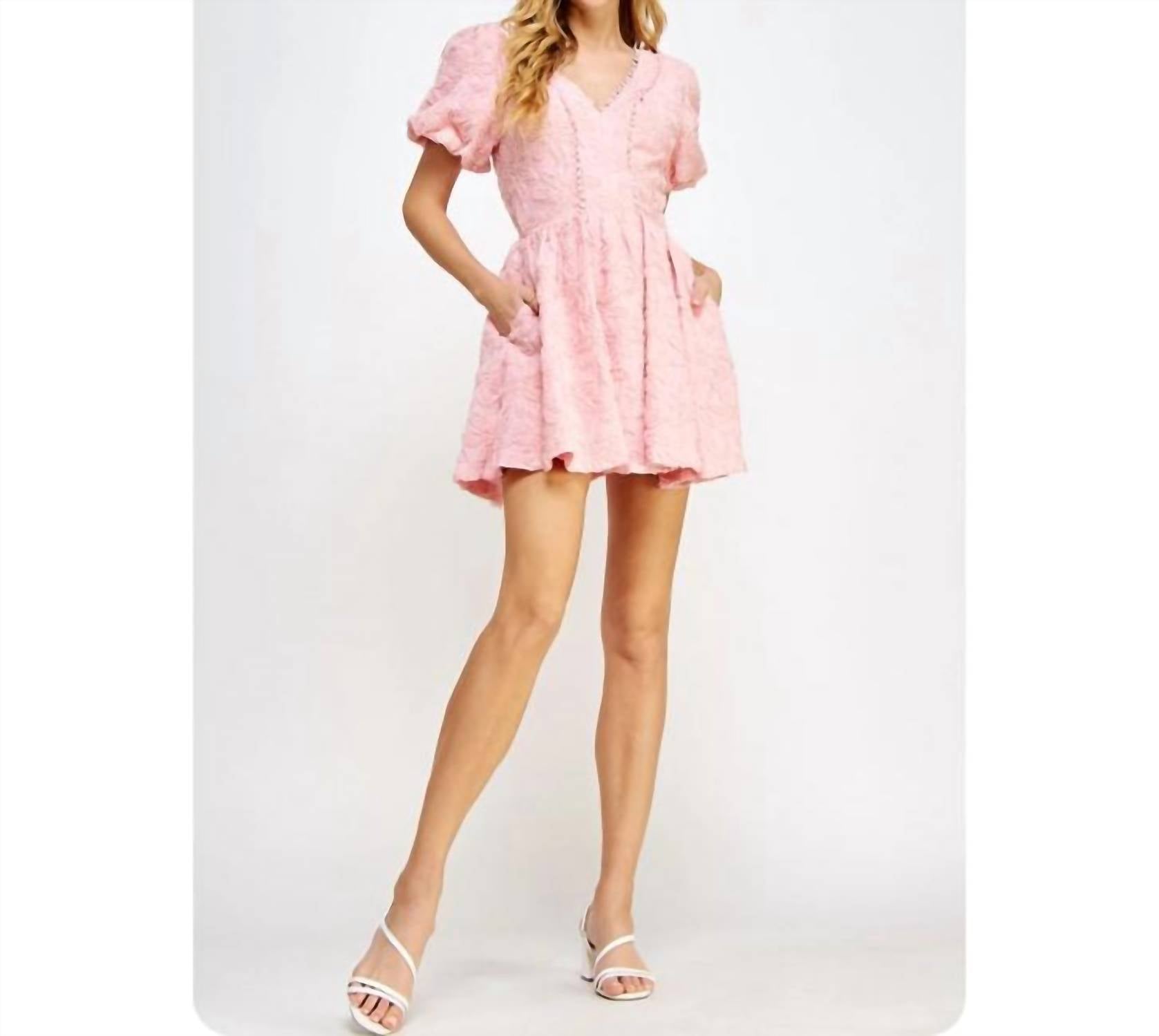 Strut & Bolt Women's Peony Floral Mini Dress in pink - women's dress - view 4