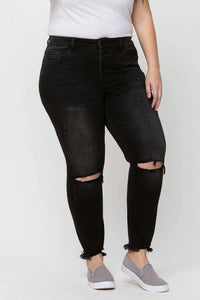 Vervet By Flying Monkey - High Rise Button Fly Skinny Jeans - Plus