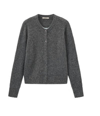 Cubic Crewneck Layered Cardigan in gray - women's cardigan - alternate view