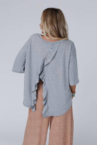 Three Bird Nest - High Low Ruffle Tee