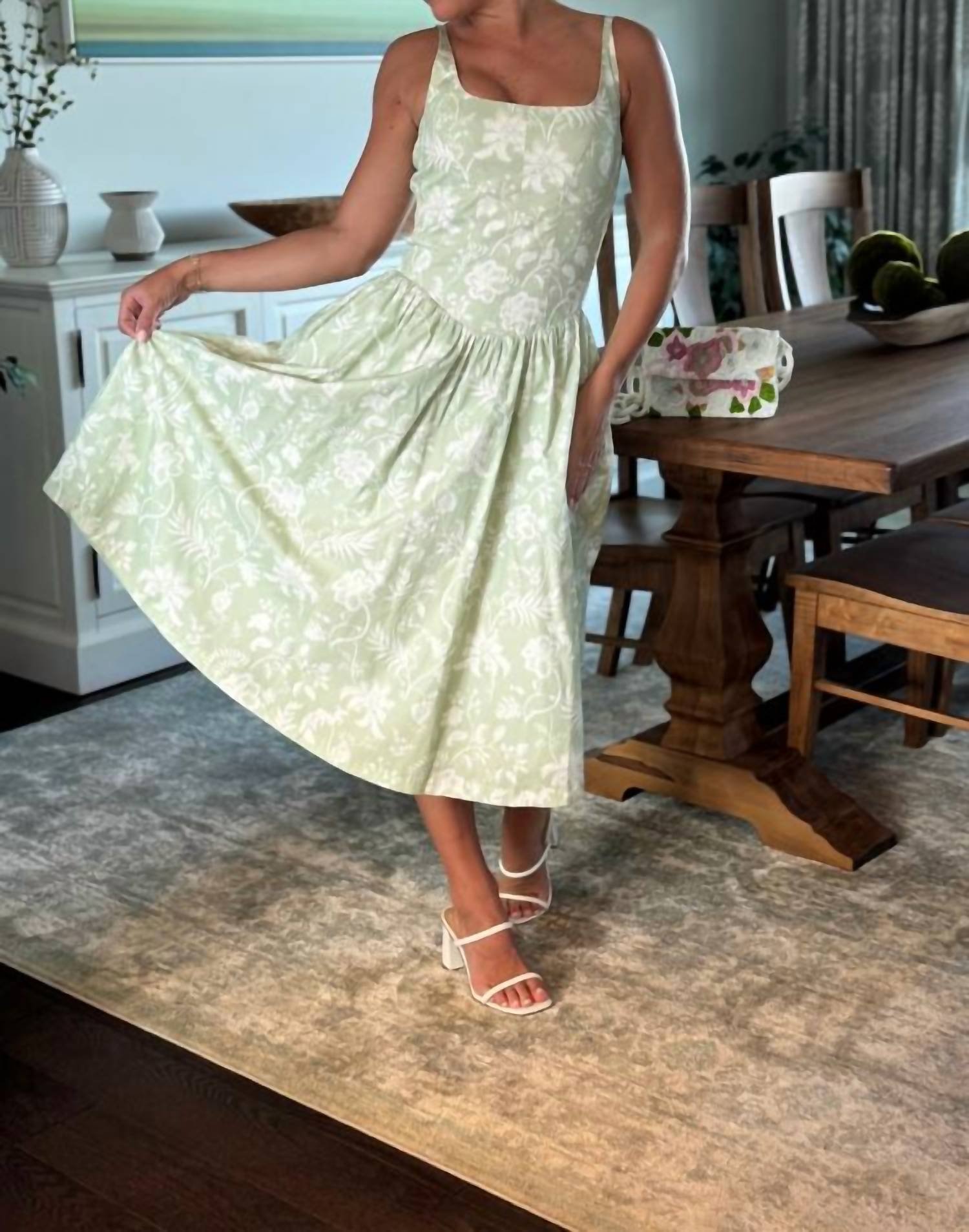 Mint - Garden Julep Midi Dress