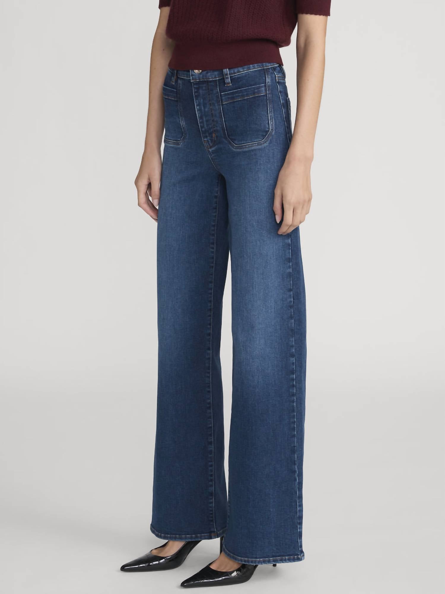 Frame - Le Slim Palazzo Modernist Pocket Jeans