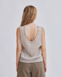 SAYAKA DAVIS Linen Knit Tank Top in sand - women's tank top - view 4