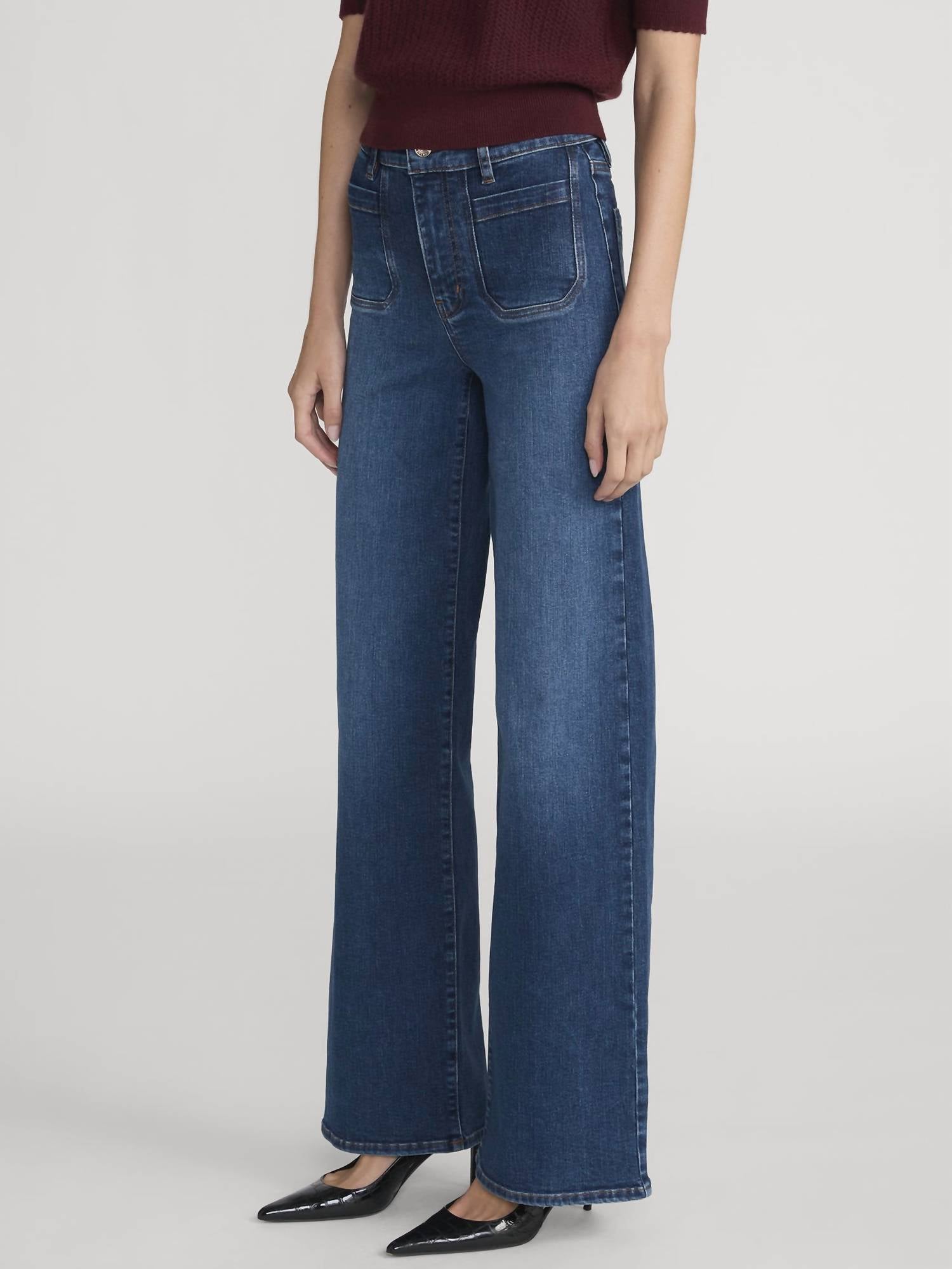 Frame - Le Slim Palazzo Modernist Pocket Jeans