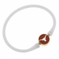 Canvas Style - Women's Texas Longhorns Enamel Silicone Bali Bracelet