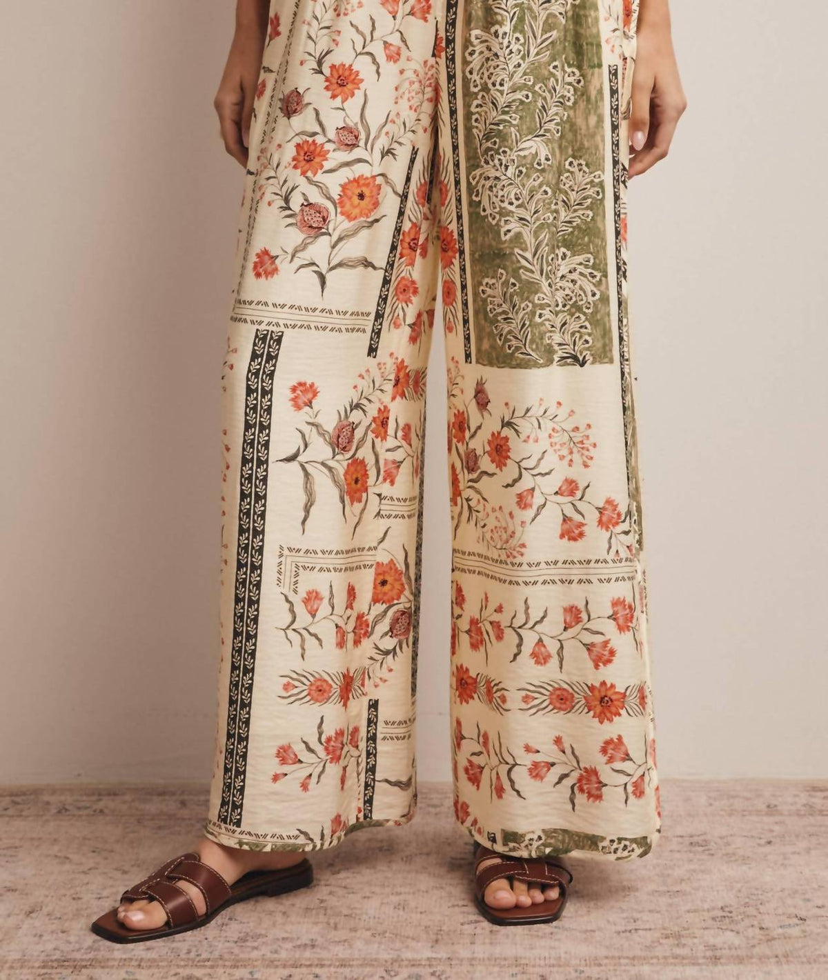 Listicle - Patchwork Floral Swing Pants