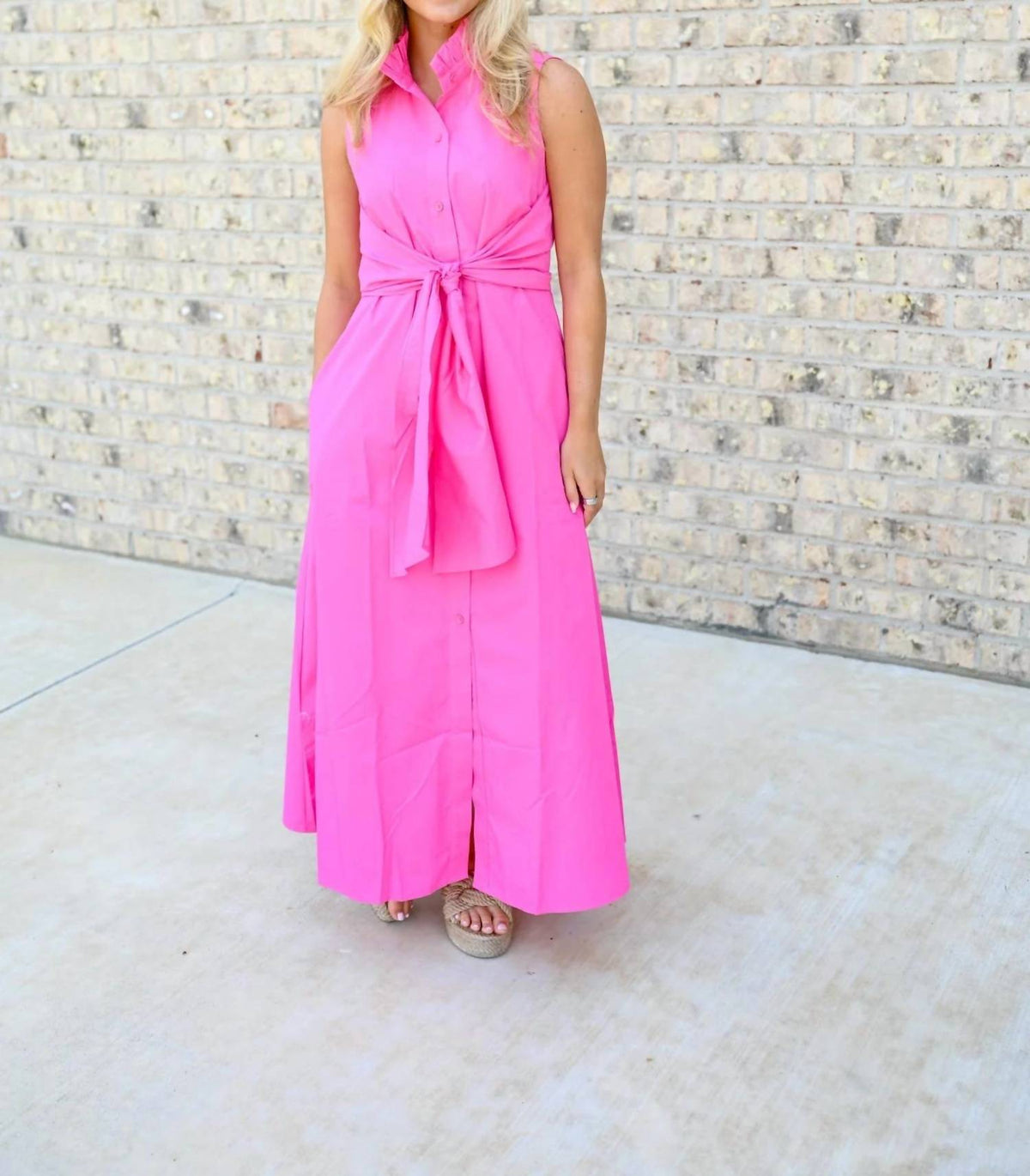 Joy Joy - Sleeveless Wrap Midi Dress