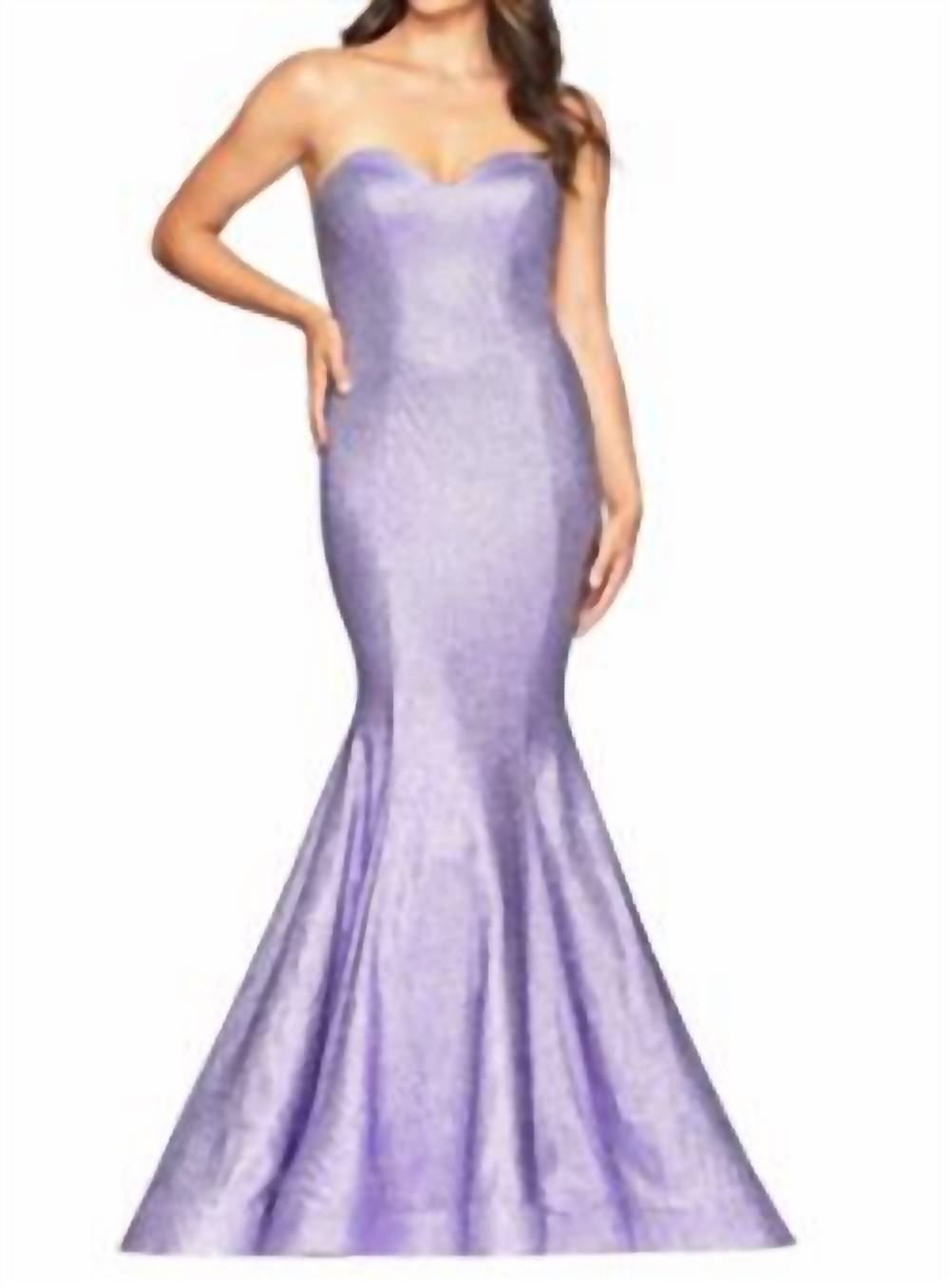 Faviana - Metallic Mermaid Gown