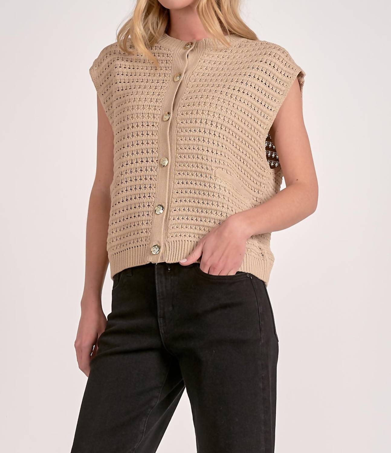 Elan - Kelly Sweater Vest Top