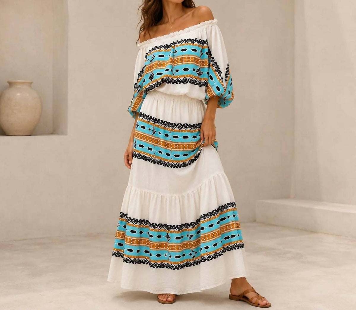 Mystery Resort - Nerissa Isle Top And Skirt Set