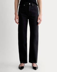 Everlane Women's The Way High Low Stretch Jean in black wash - women's pants