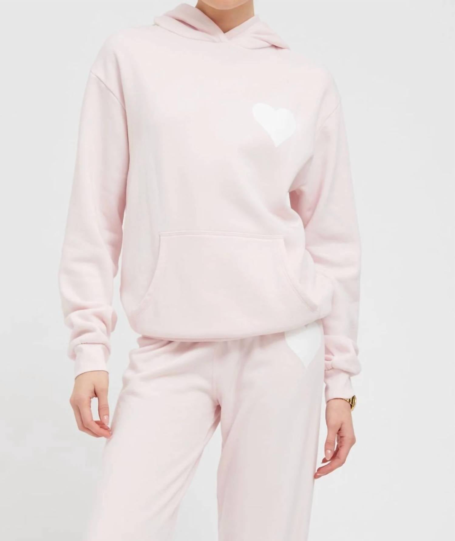 Sprwmn - Plush Cotton Fleece Heart Hoodie