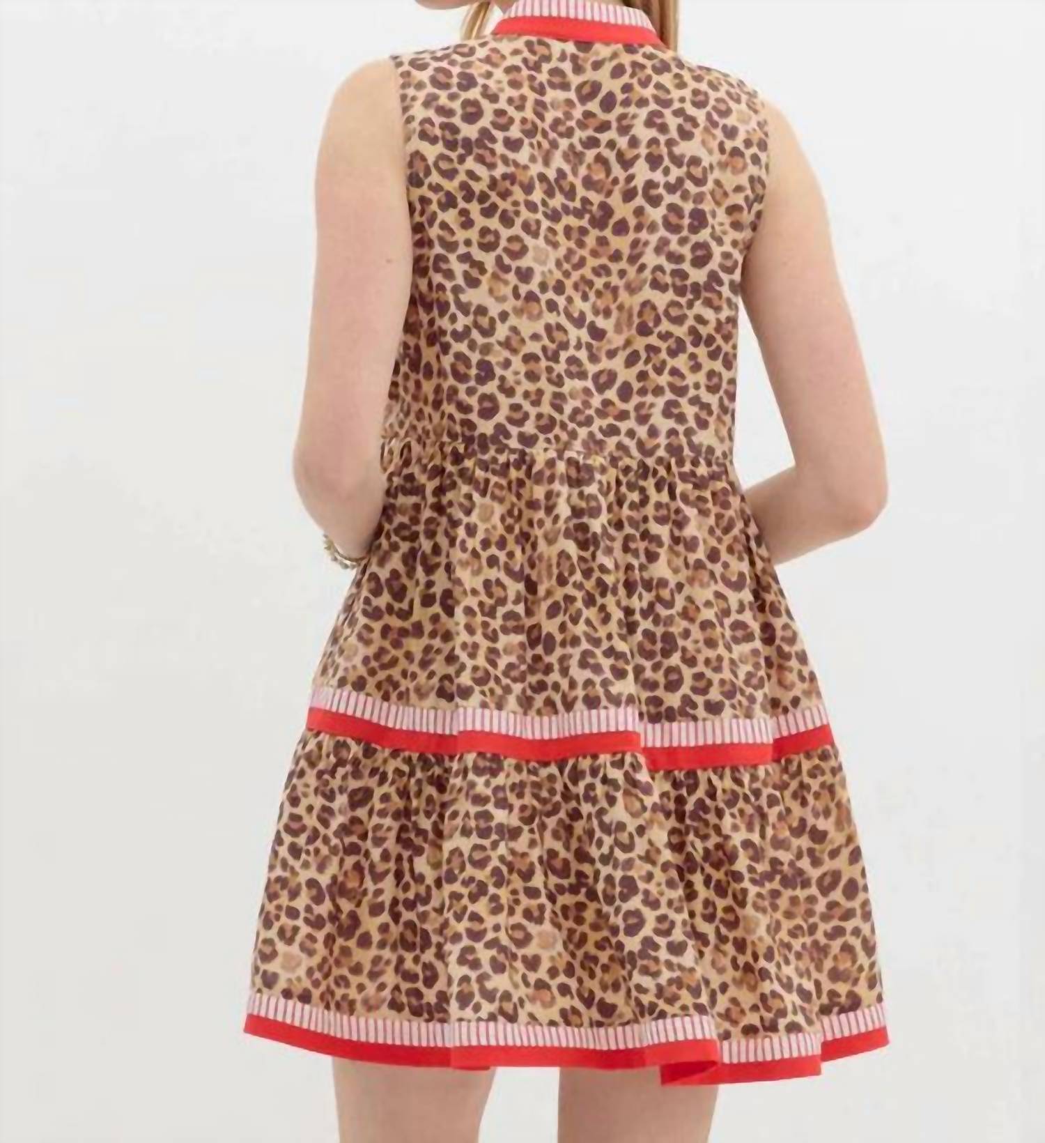 entro Suri Mini Dress in beige - women's dress - alternate view