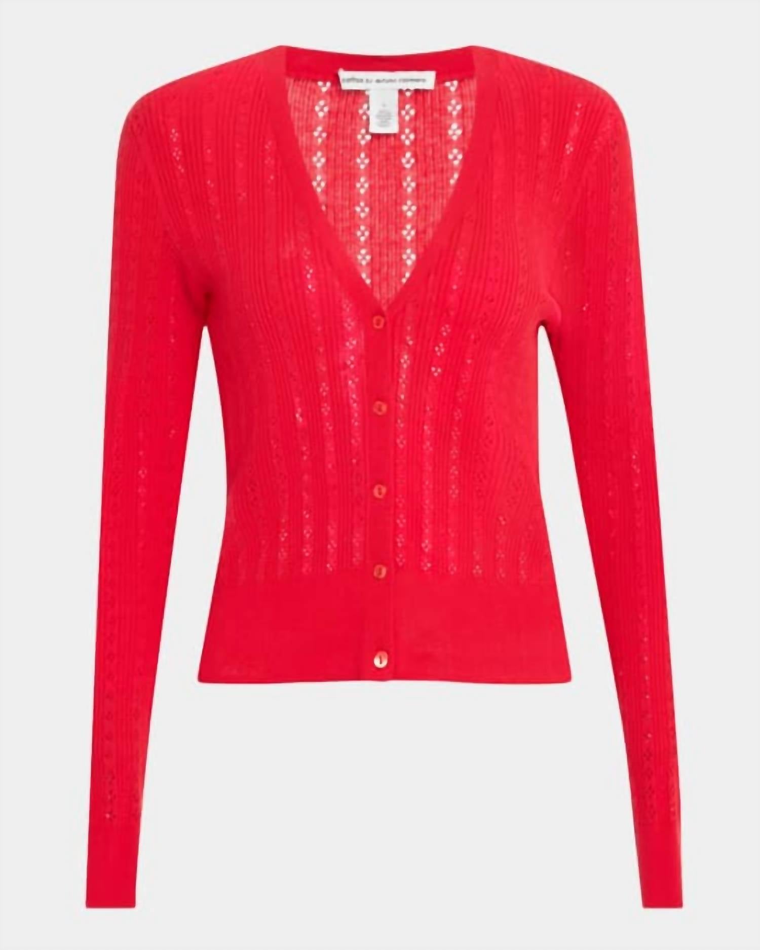 Autumn Cashmere - Women's Pointelle Rib Cardigan