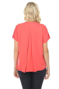 Johnny Was - CASSIA RAW DETAIL SWING TEE