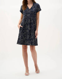 Joseph Ribkoff - Abstract Print Trapeze Dress