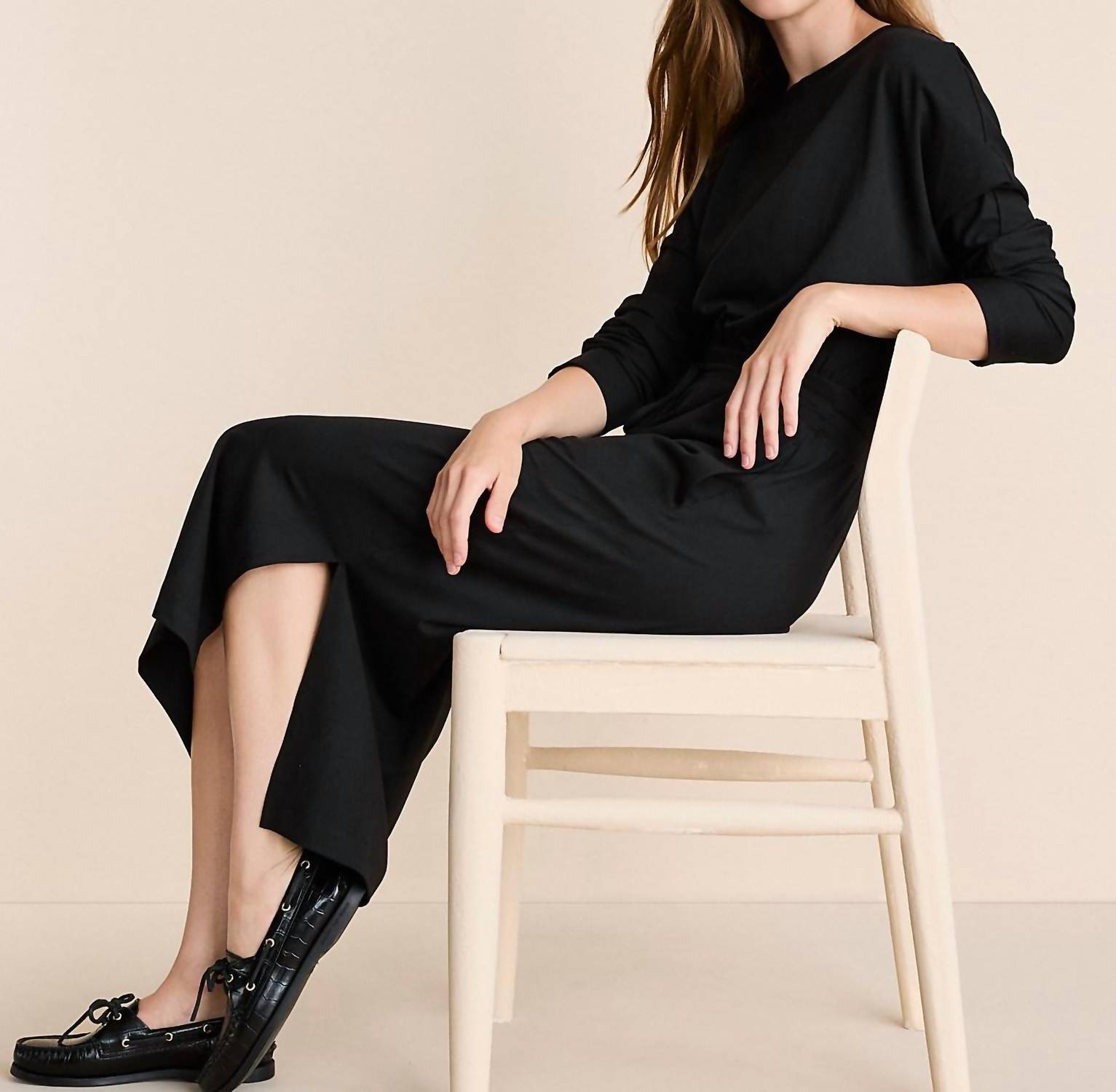 Lou & Grey - Boatneck Midi Pocket Dress