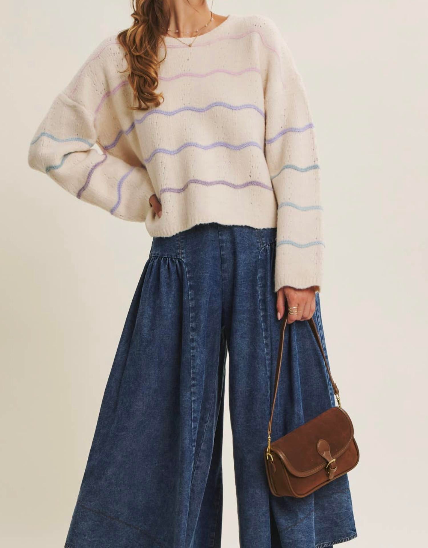 In February - Ombre Wave Wool Blend Sweater