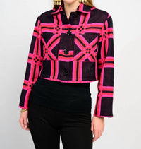 Ivy Jane Pizazz Plaid Jacket in blue - women's jacket