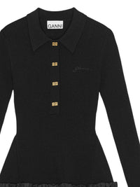 Ganni - Women's Melange Rib Knit Mini Dress