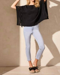 Tribal - Vintage Wash Cotton Gauze Kaftan Blouse With Fancy Trim