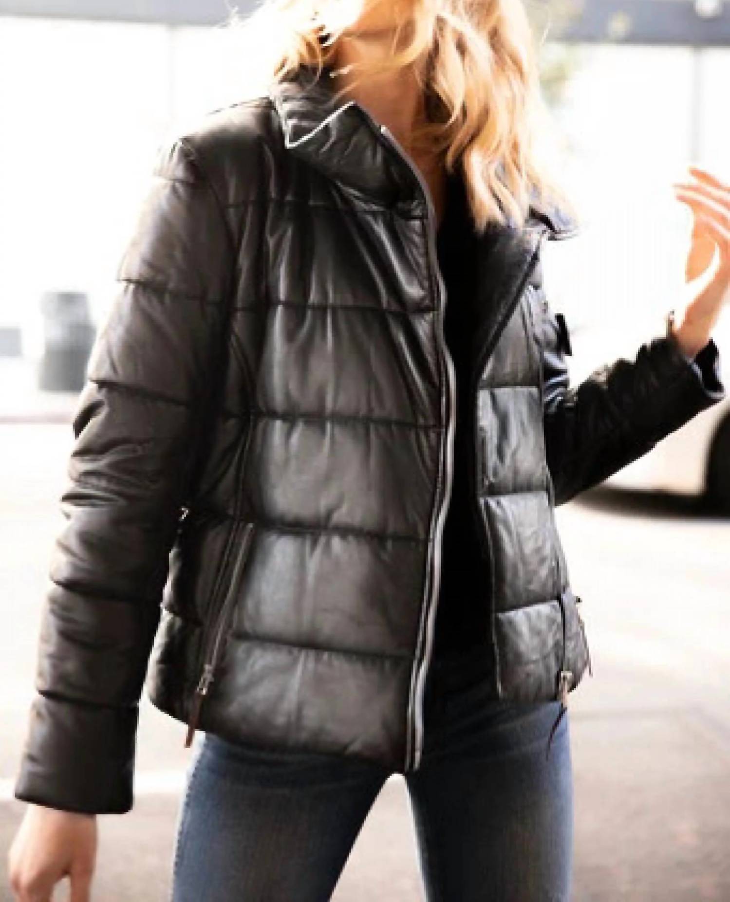 Mauritius - Rena Leather Puffer Jacket