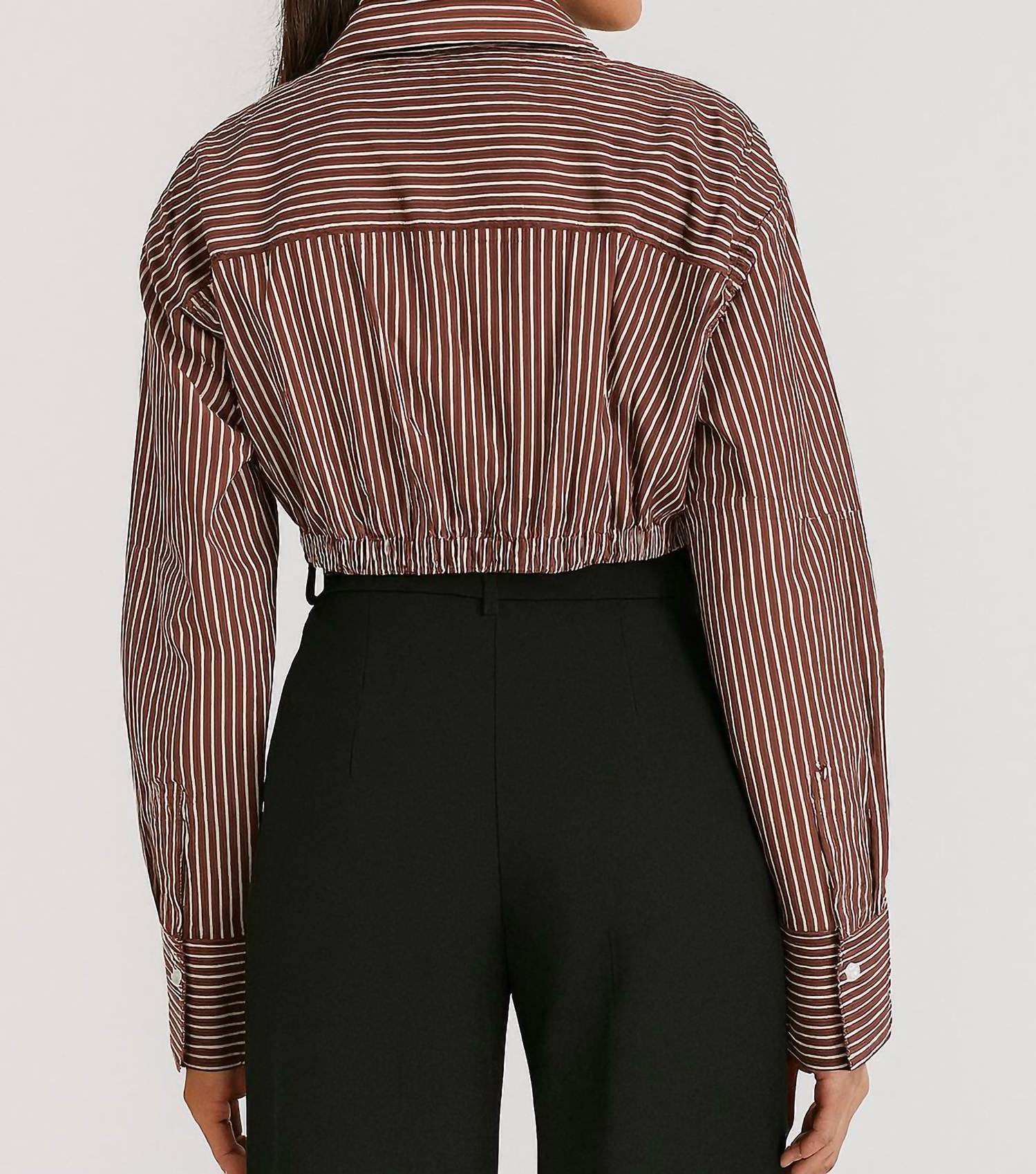Ivy Coast - Augusta Cropped Button Down Top