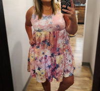 Vocal Apparel - Tie-dye Mini Dress