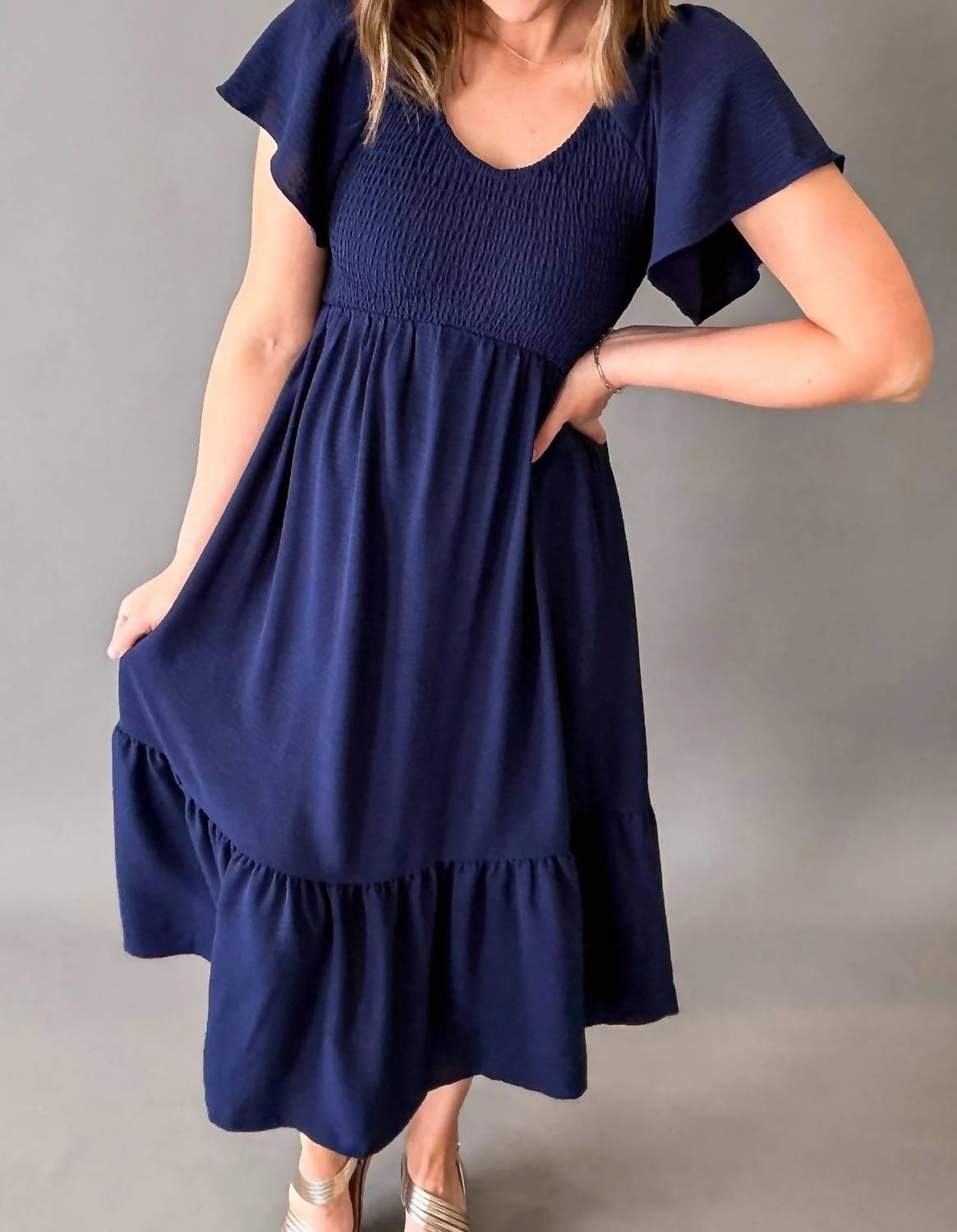 Mikarose - Smocked Midi Dress